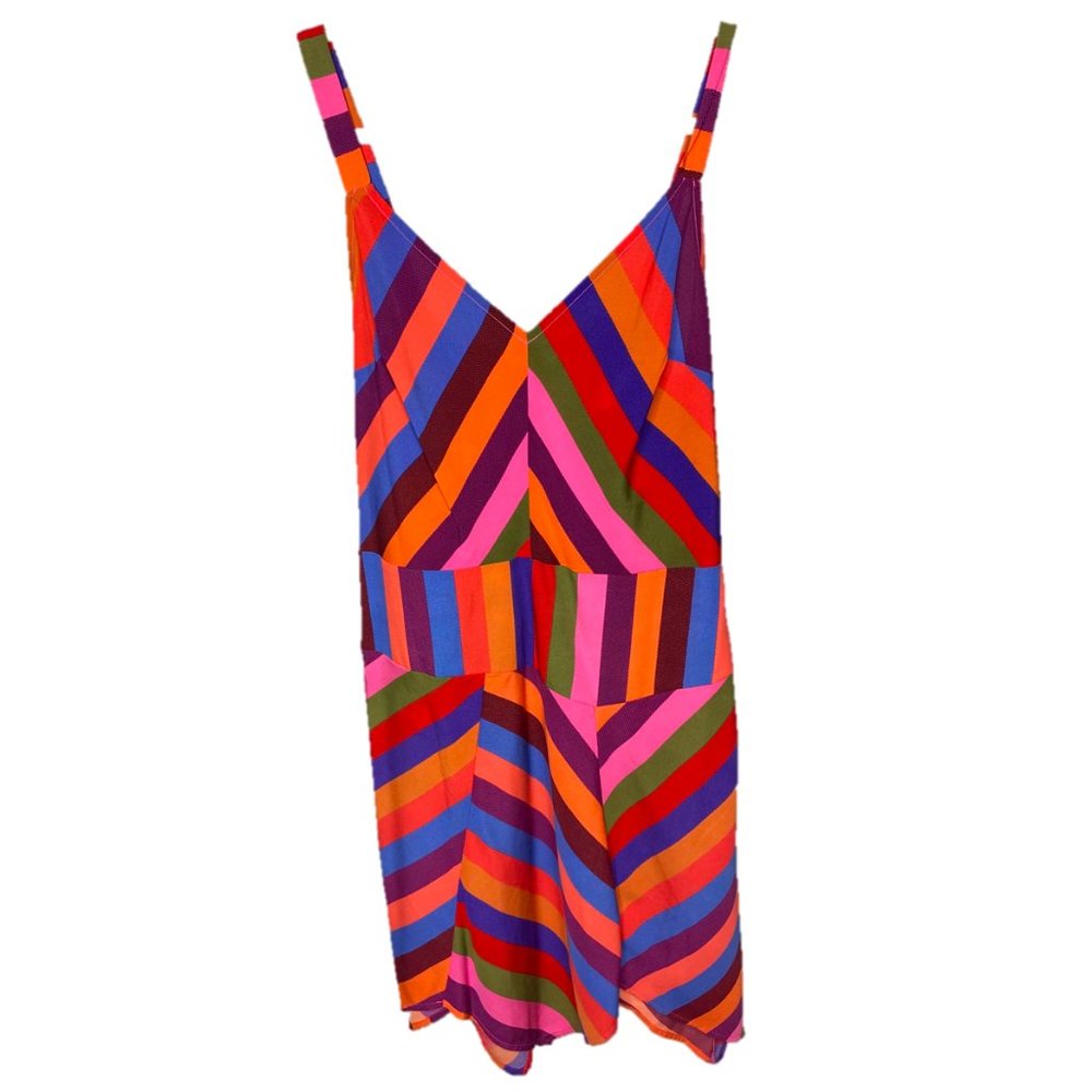 Colorful Striped Weekend Party Dress